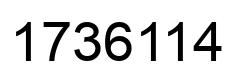 Number 1736114 black image