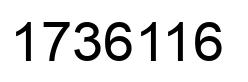 Number 1736116 black image