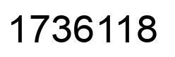 Number 1736118 black image