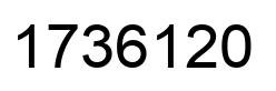 Number 1736120 black image