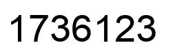 Number 1736123 black image