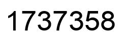Number 1737358 black image