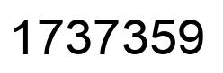 Number 1737359 black image