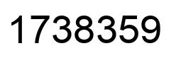 Number 1738359 black image