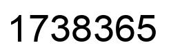 Number 1738365 black image
