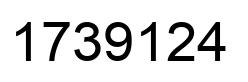 Number 1739124 black image