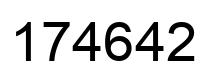 Número 174642 imagen negro