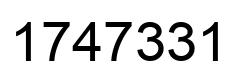 Number 1747331 black image