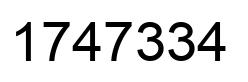 Number 1747334 black image