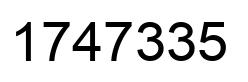 Number 1747335 black image
