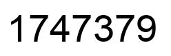 Número 1747379 imagen negro