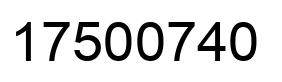 Number 17500740 black image