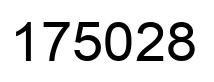 Number 175028 black image