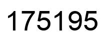 Number 175195 black image