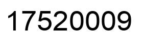 Número 17520009 imagen negro