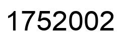 Número 1752002 imagen negro