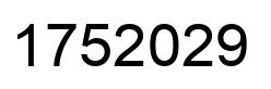 Number 1752029 black image