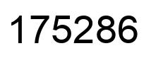 Number 175286 black image