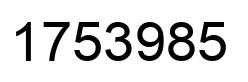 Number 1753985 black image