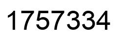 Number 1757334 black image