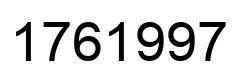 Number 1761997 black image