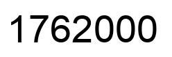 Number 1762000 black image