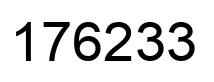 Number 176233 black image