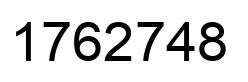 Number 1762748 black image