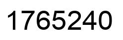 Number 1765240 black image