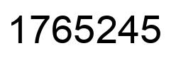 Number 1765245 black image