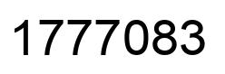 Number 1777083 black image