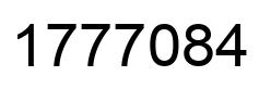 Number 1777084 black image