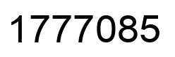 Number 1777085 black image