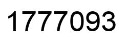 Number 1777093 black image