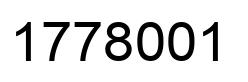 Número 1778001 imagen negro
