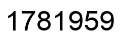 Number 1781959 black image