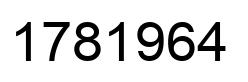 Number 1781964 black image