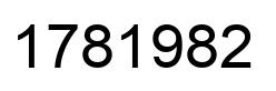 Number 1781982 black image