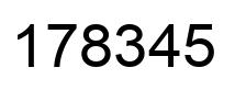 Number 178345 black image