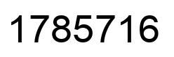 Number 1785716 black image