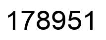 Number 178951 black image