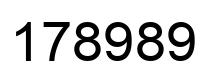 Number 178989 black image