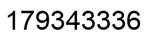 Number 179343336 black image