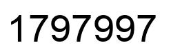 Number 1797997 black image