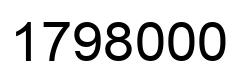 Number 1798000 black image