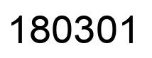 Number 180301 black image