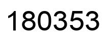 Number 180353 black image