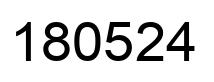 Número 180524 imagen negro