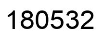 Number 180532 black image