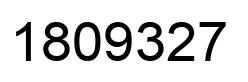 Number 1809327 black image